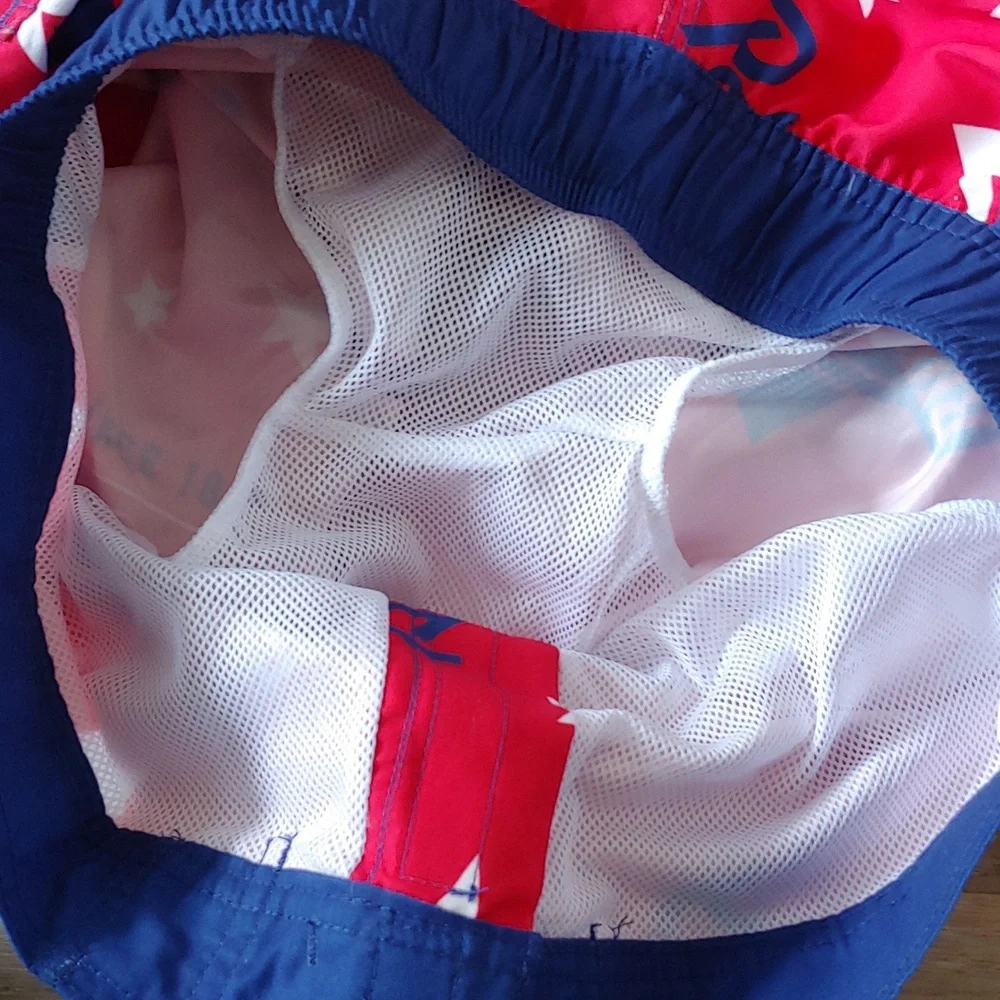NWT Pabst Blue Ribbon Graphic Men's Board Shorts Red Size S